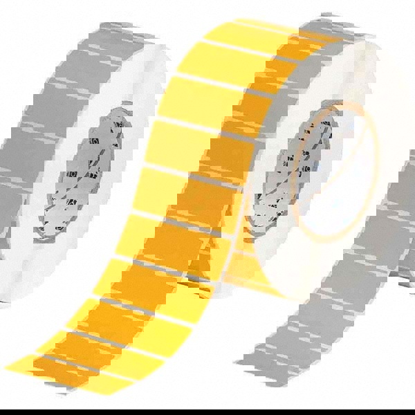 Label Maker Label: Yellow, Polyester, 3,000 per Roll